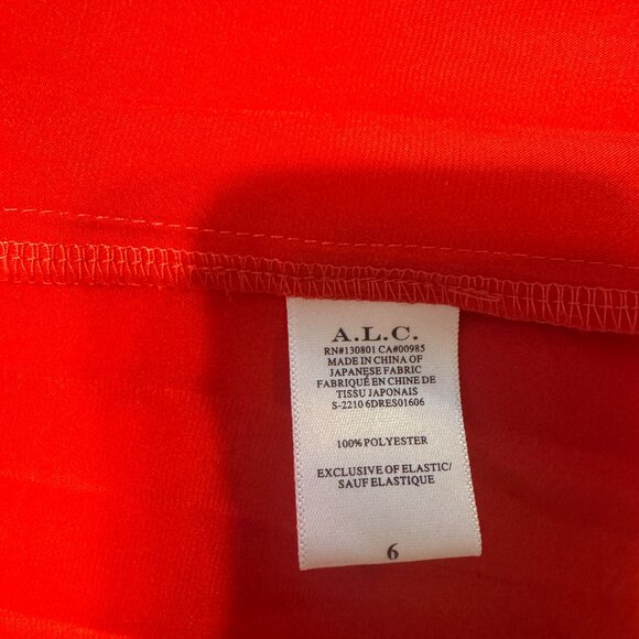 A.L.C. Red Pleated Midi Dress - Size 6 - Picture 8 of 10